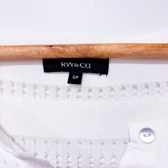 RW&CO. White mesh cardigan - Picture 4 of 8